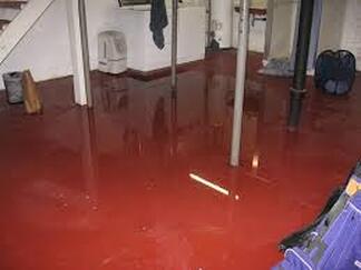 very flooded basement